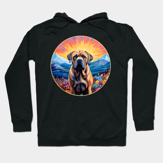 Boerboel Mountain Flower Cute Colorful Puppy Dog Hoodie by Sports Stars ⭐⭐⭐⭐⭐